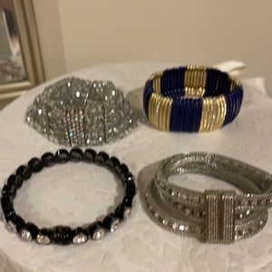 Fashion bracelets for everyday wear . 2 stretch and 2 magnetic clasps